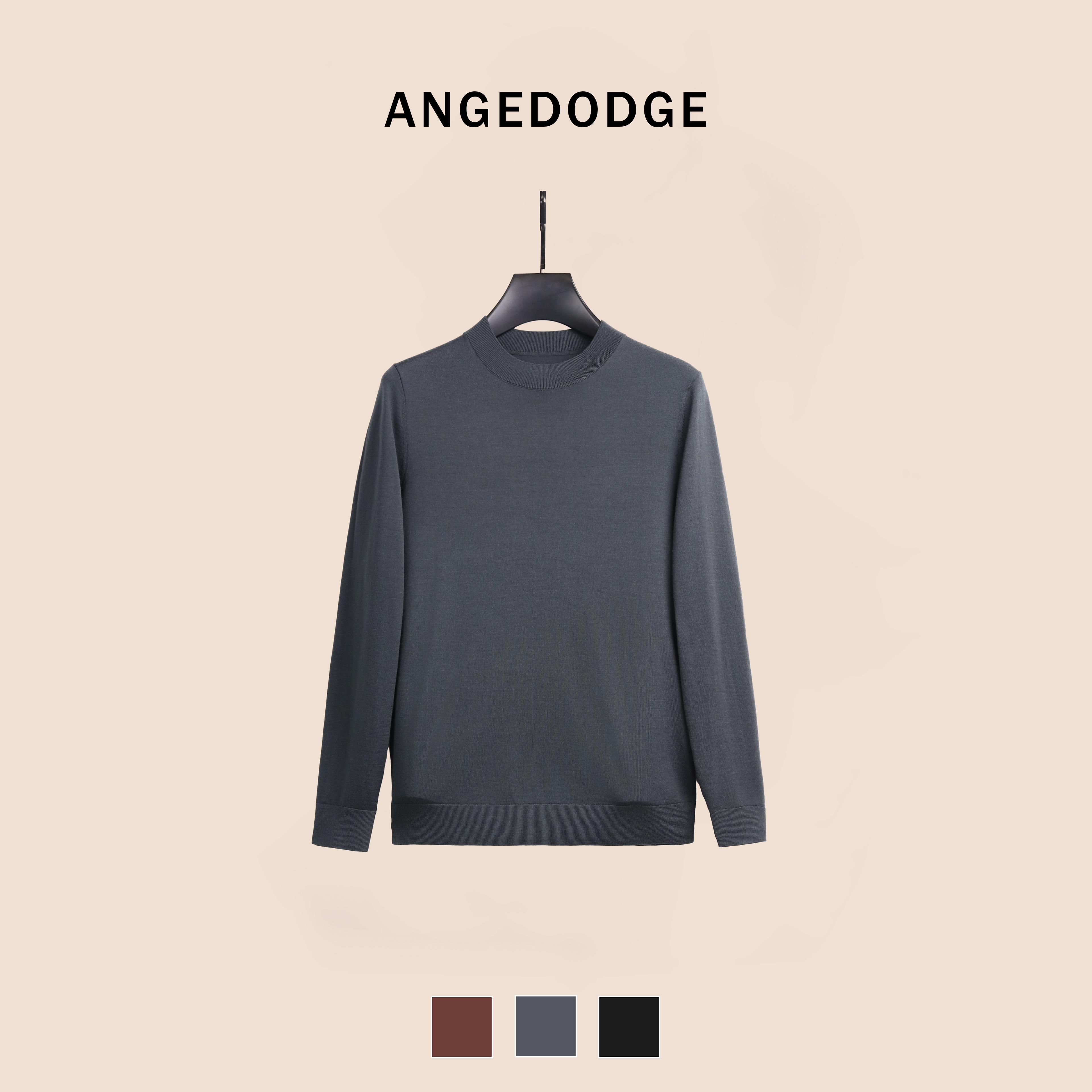 ANGEDODGE 100% Merino Wool 18-Gauge Base Sweater — Polo Shirts - image 2