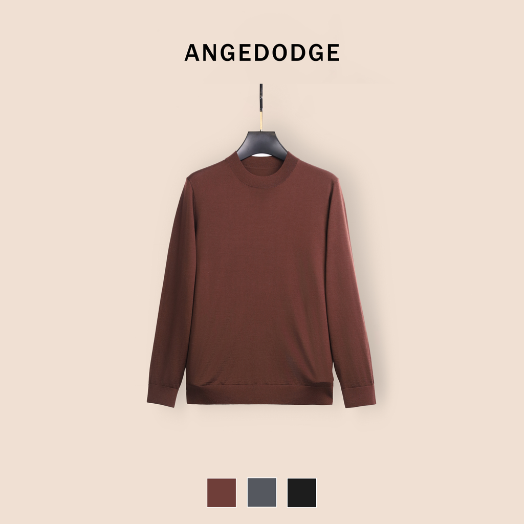 ANGEDODGE 100% Merino Wool 18-Gauge Base Sweater — Polo Shirts - image 3