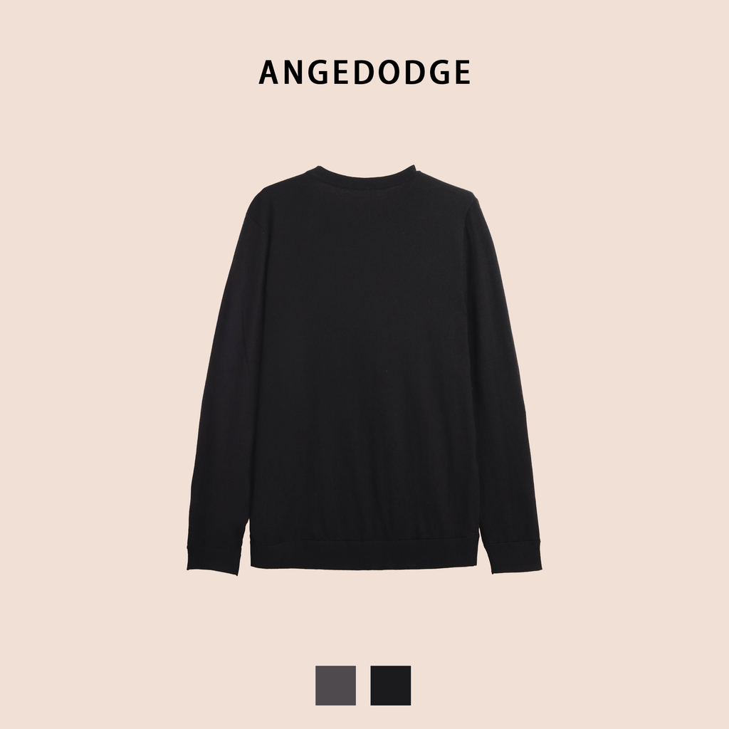 ANGEDODGE Men's Wool Blend Crew Neck Sweater — Polo Shirts - image 4