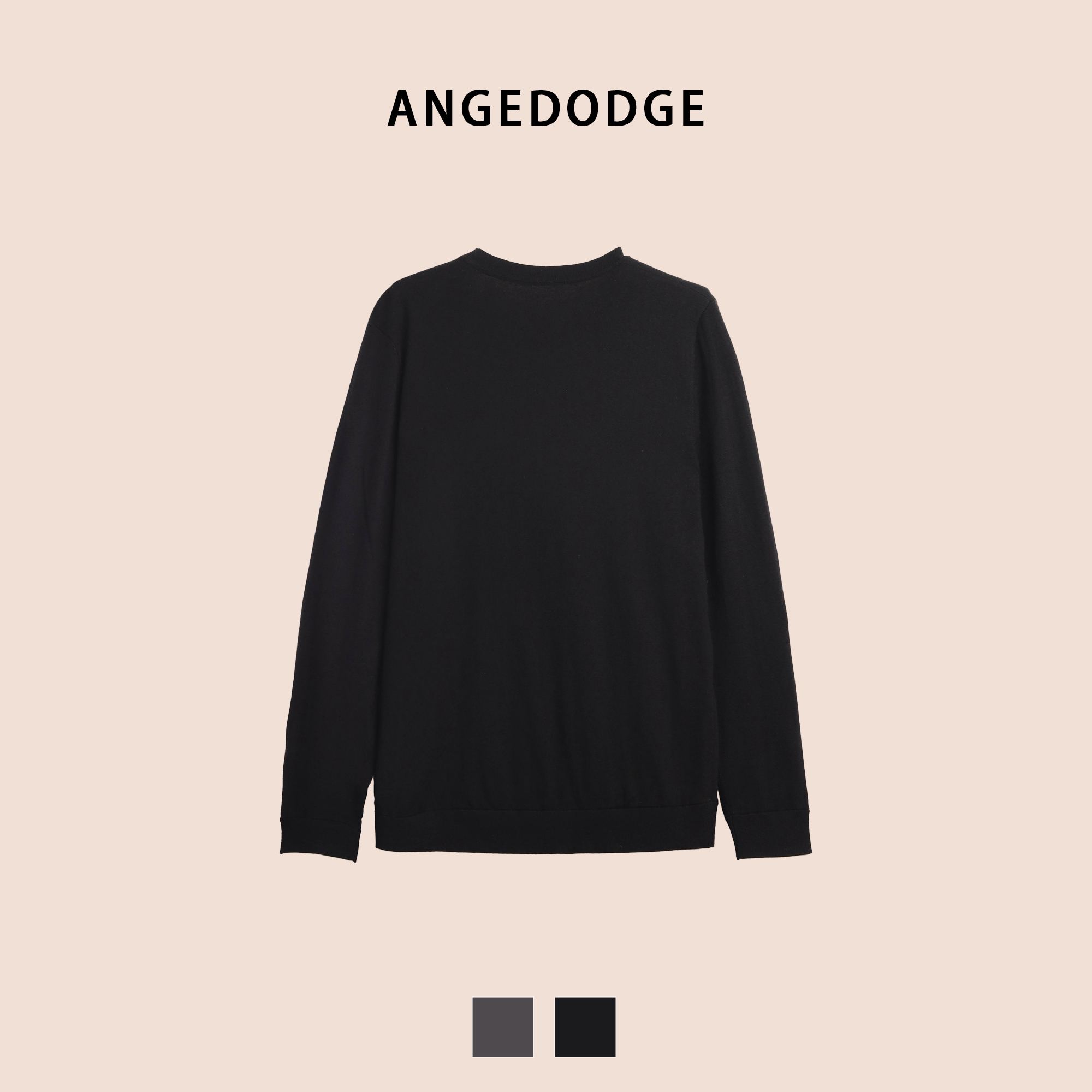 ANGEDODGE Men's Wool Blend Crew Neck Sweater — Polo Shirts - image 4