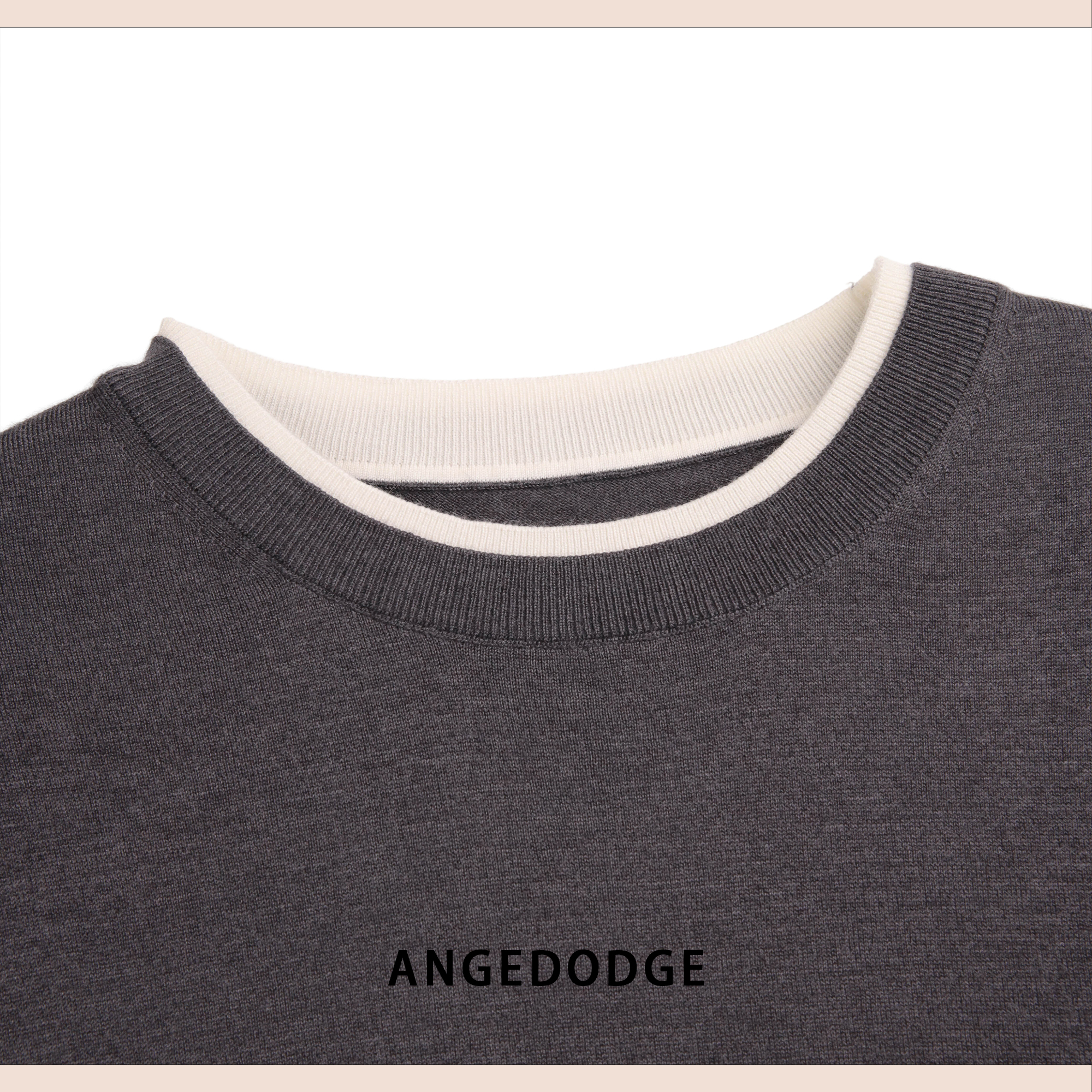 ANGEDODGE Men's Wool Blend Crew Neck Sweater — Polo Shirts - image 5