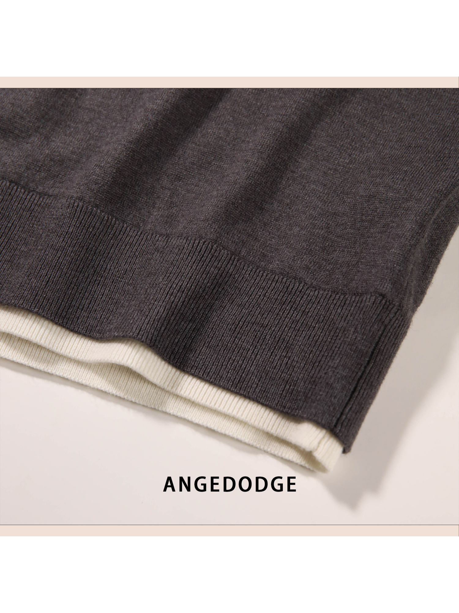 ANGEDODGE Men's Wool Blend Crew Neck Sweater — Polo Shirts - image 7
