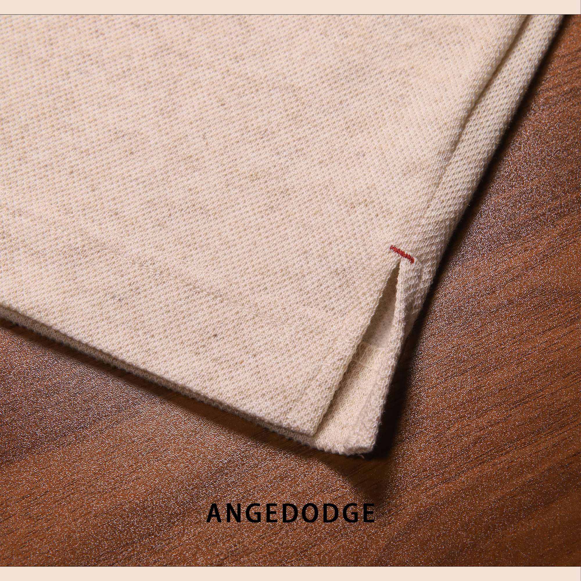 ANGEDODGE Linen Blend Short Sleeve Polo Shirt — Polo Shirts - image 4
