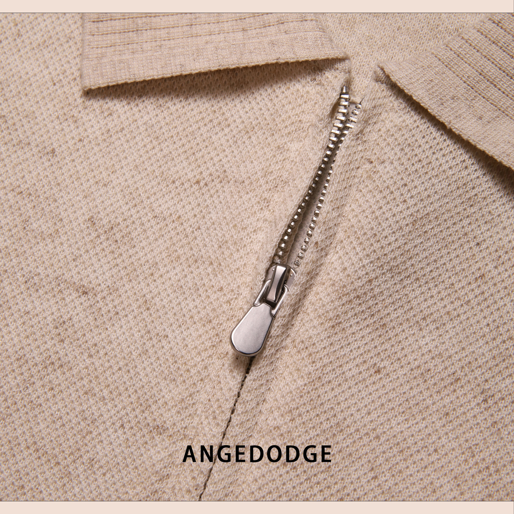 ANGEDODGE Linen Blend Short Sleeve Polo Shirt — Polo Shirts - image 5