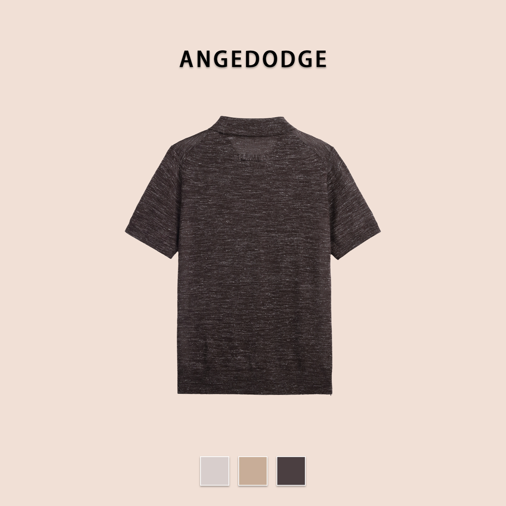 ANGEDODGE Spring Linen Blend Business Polo Shirt — Polo Shirts - image 4