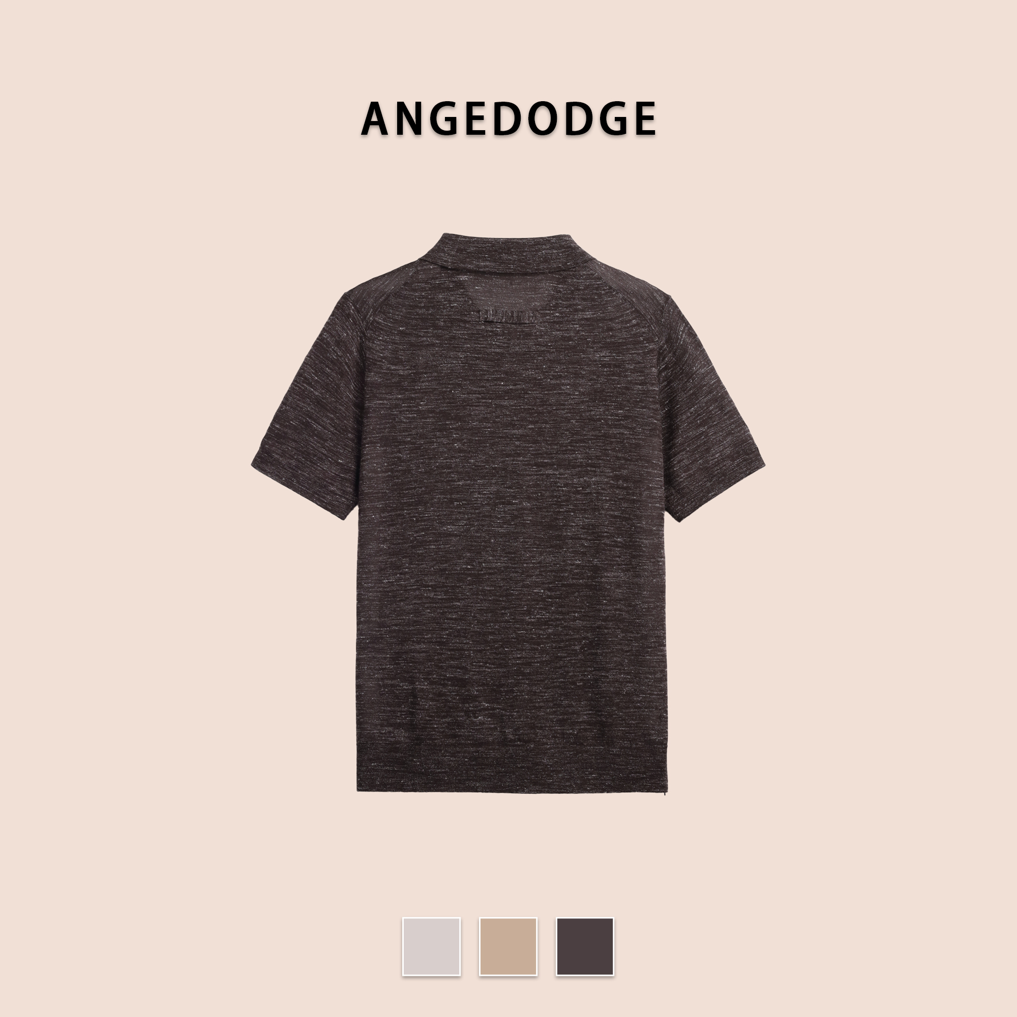 ANGEDODGE Spring Linen Blend Business Polo Shirt — Polo Shirts - image 4