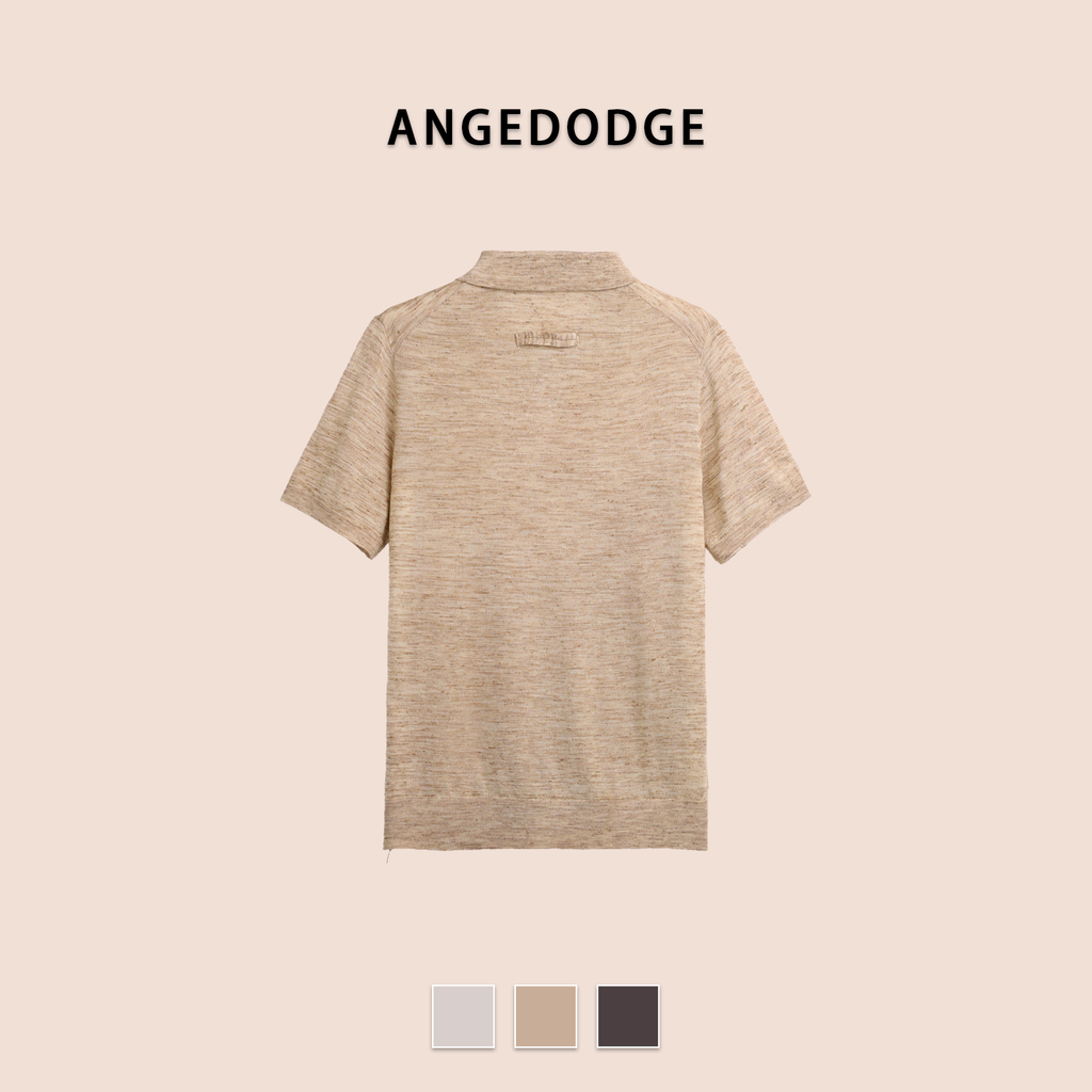 ANGEDODGE Spring Linen Blend Business Polo Shirt — Polo Shirts - image 6