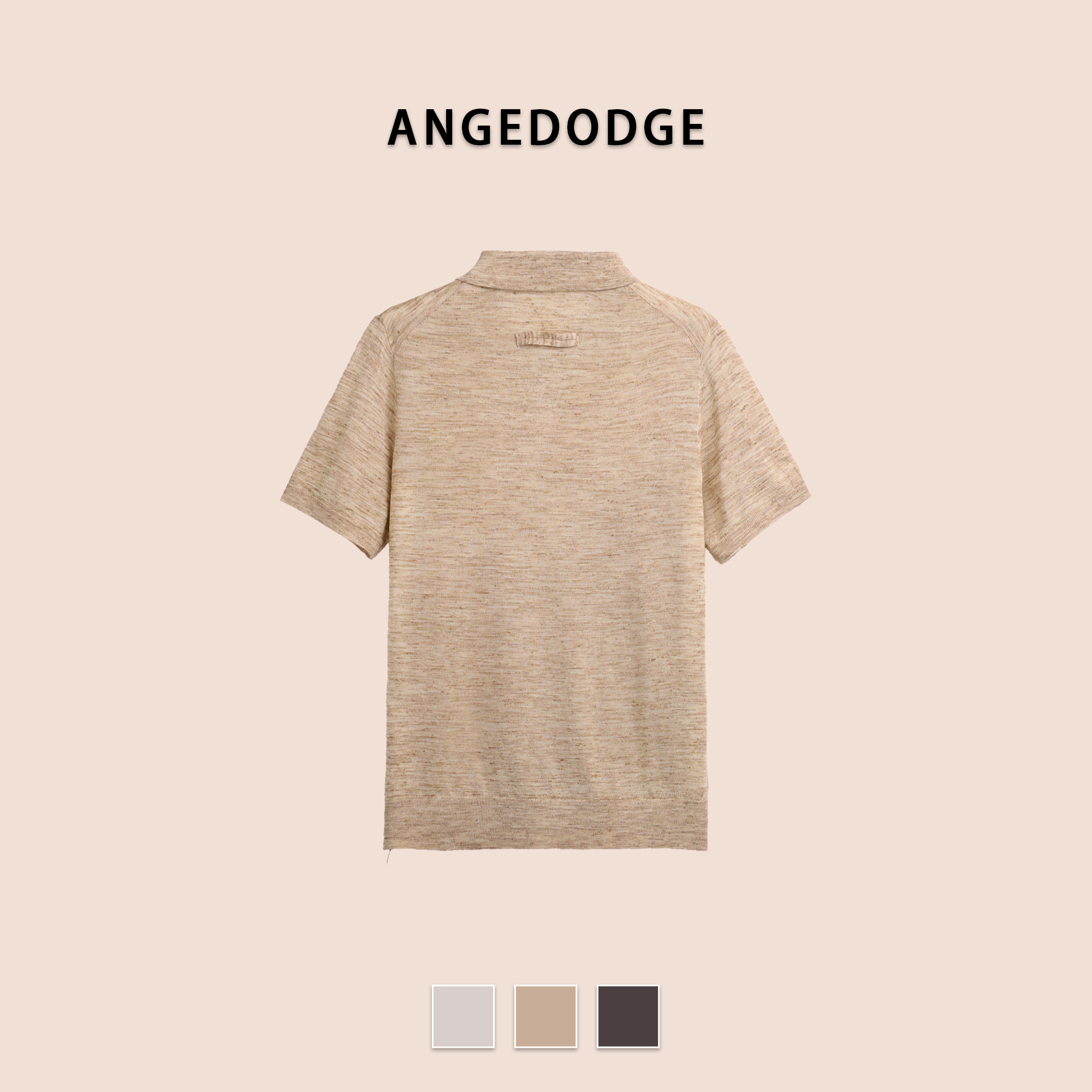 ANGEDODGE Spring Linen Blend Business Polo Shirt — Polo Shirts - image 6