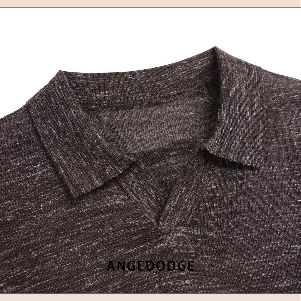 ANGEDODGE Spring Linen Blend Business Polo Shirt — Polo Shirts - image 9