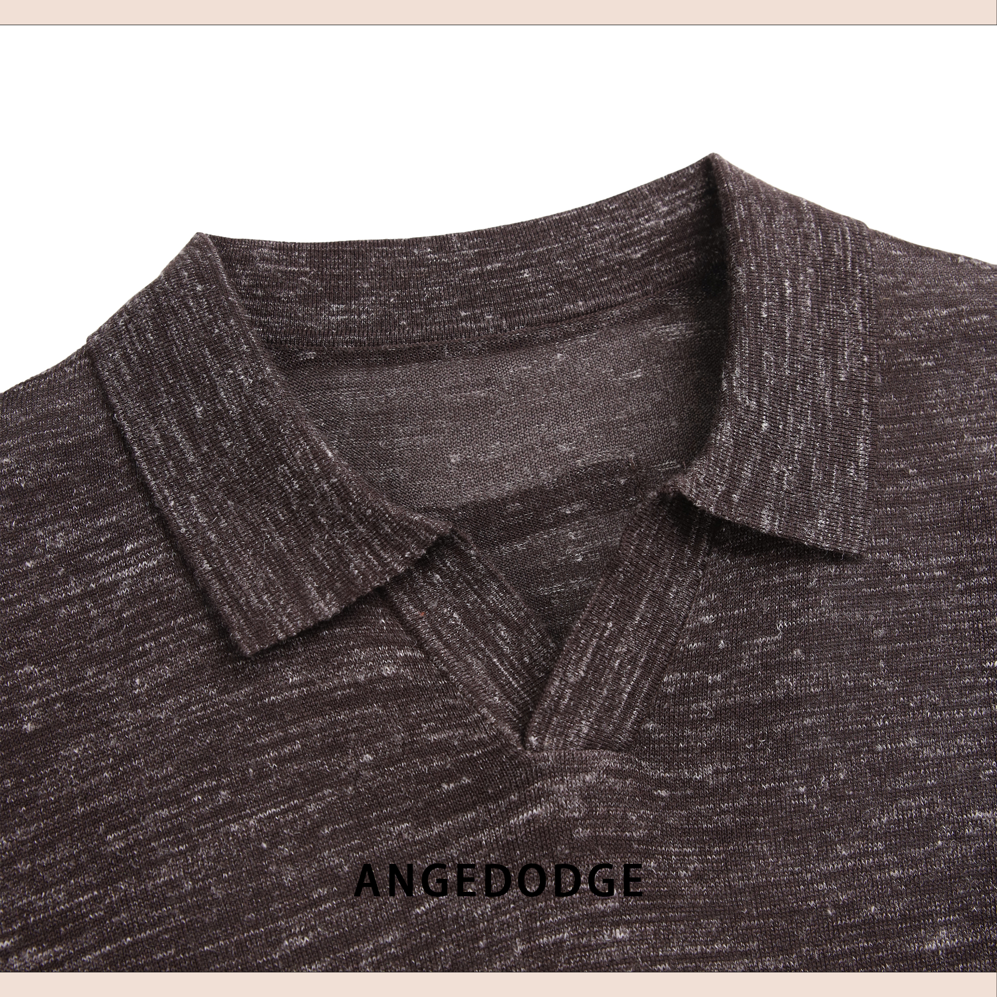 ANGEDODGE Spring Linen Blend Business Polo Shirt — Polo Shirts - image 9