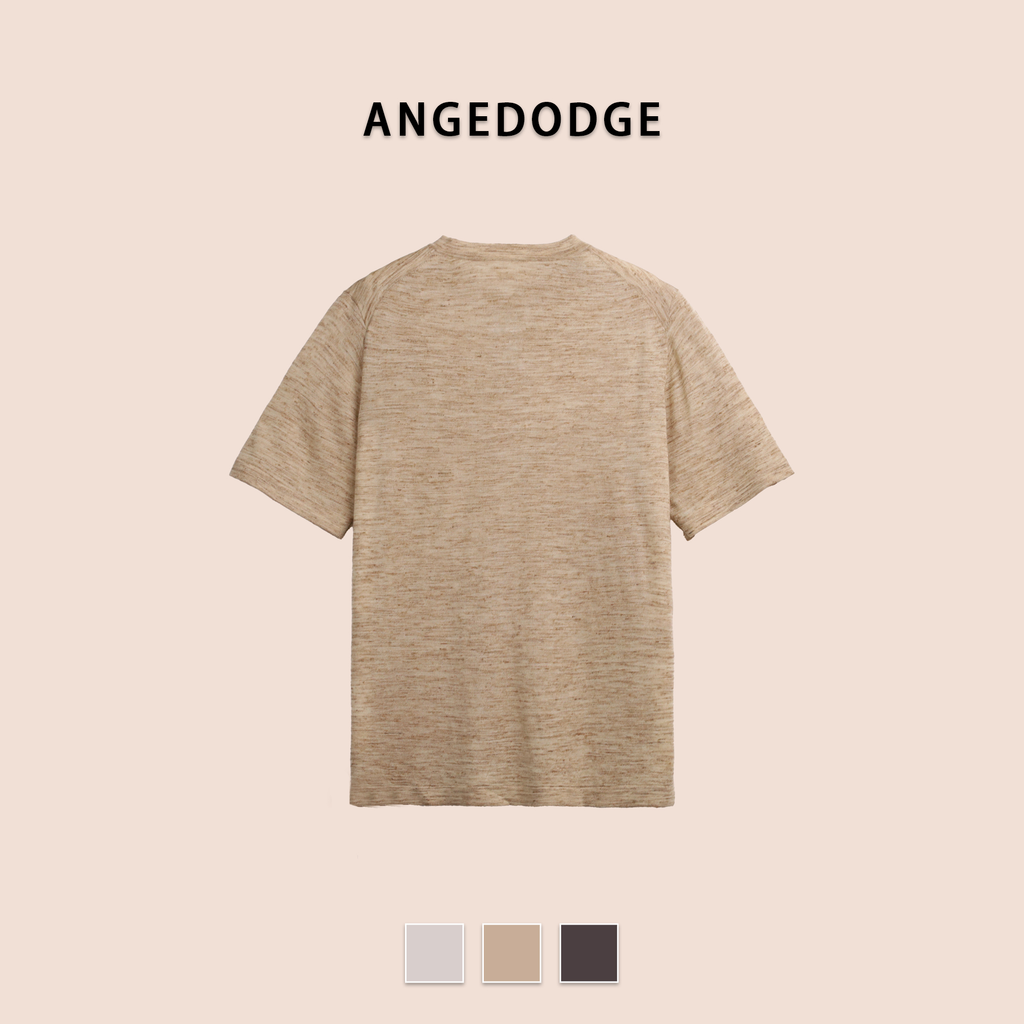 ANGEDODGE Linen Blend Short Sleeve Polo Shirt — Polo Shirts - image 4