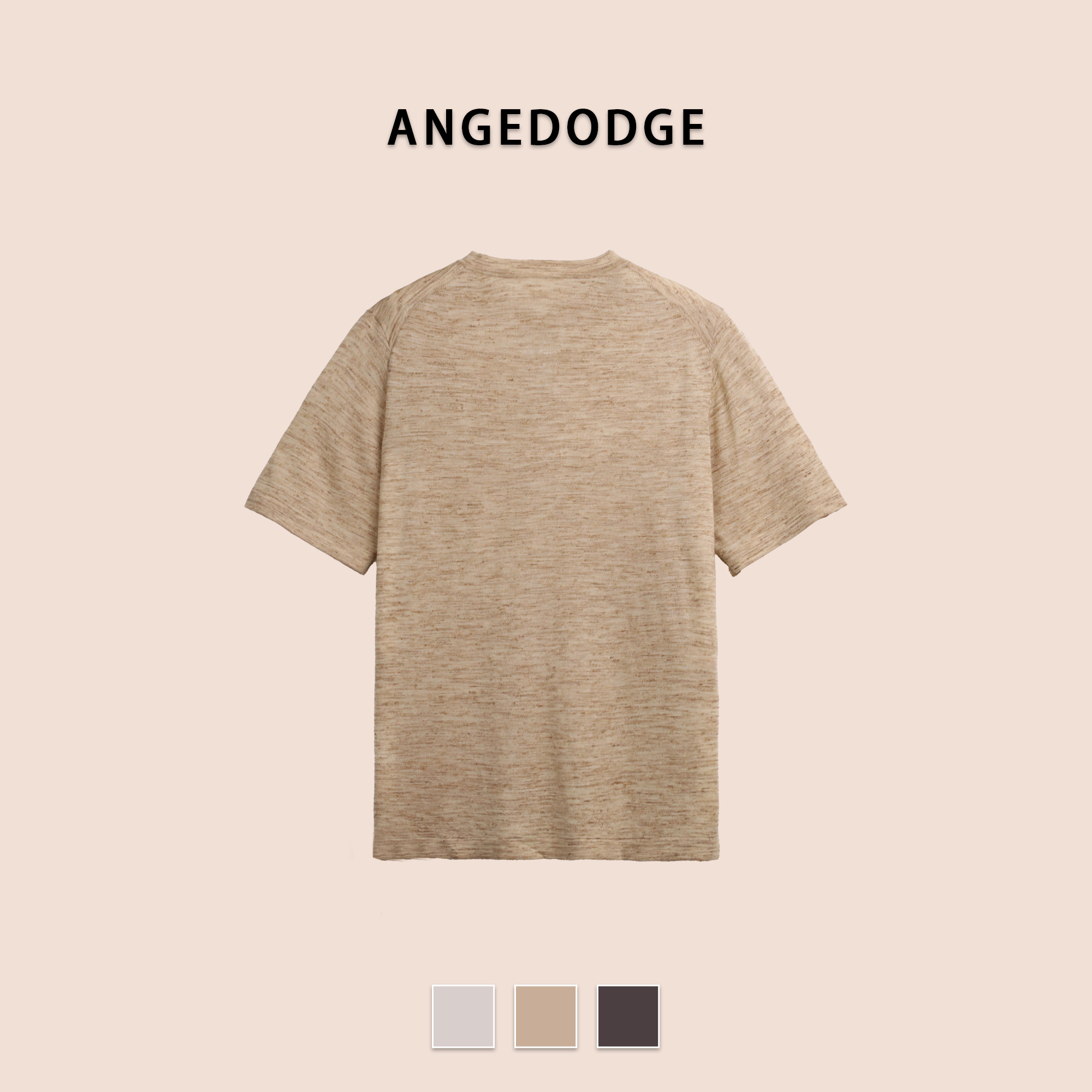ANGEDODGE Linen Blend Short Sleeve Polo Shirt — Polo Shirts - image 4