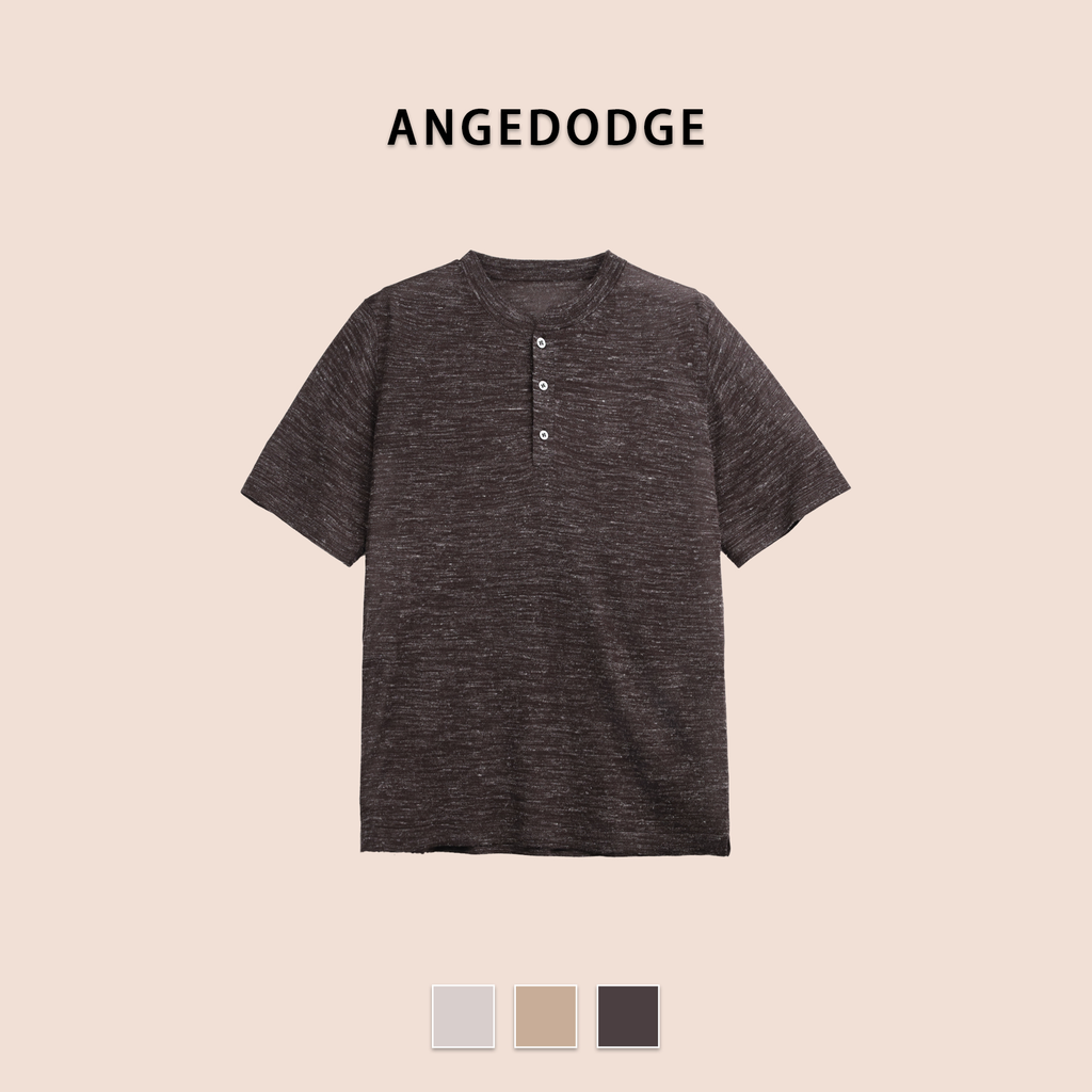 ANGEDODGE Linen Blend Short Sleeve Polo Shirt — Polo Shirts - image 5
