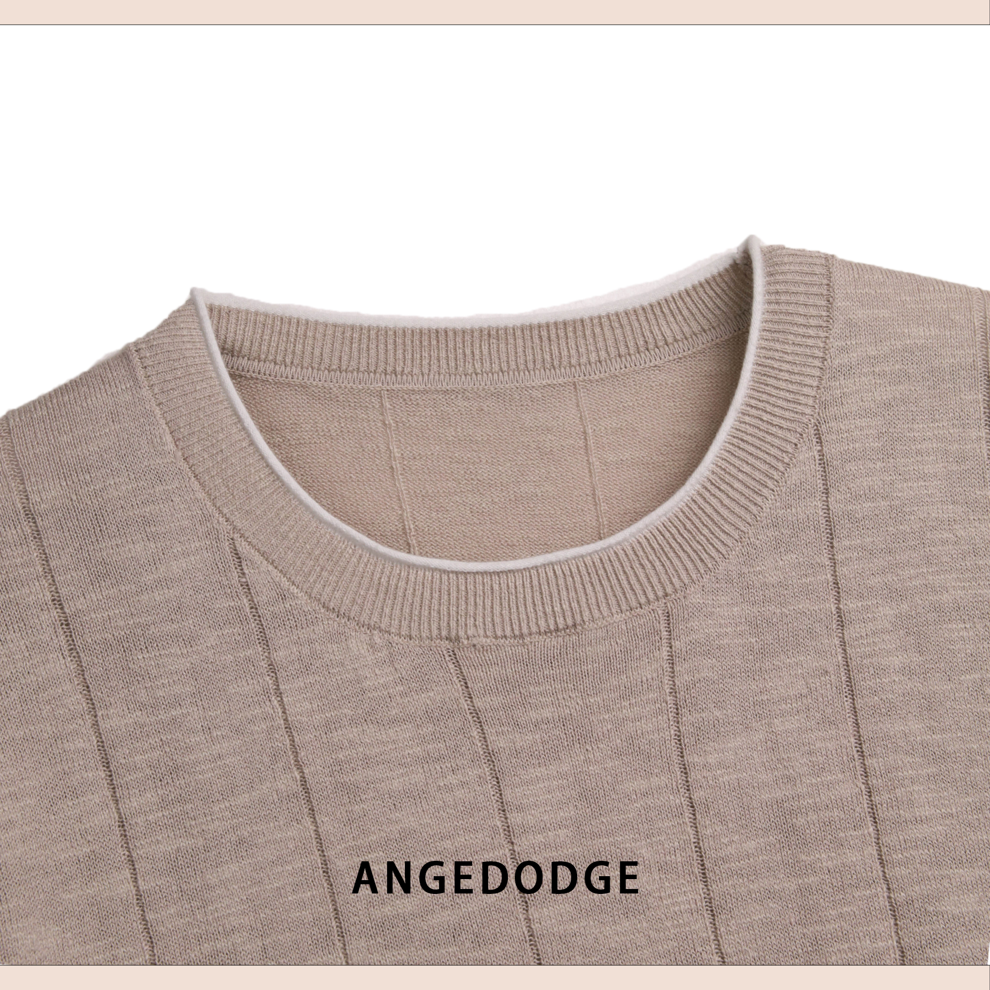 ANGEDODGE Knit Collar Short Sleeve T-Shirt — T-Shirts - image 8