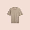 ANGEDODGE Striped Knit Crew Neck T-Shirt — T-Shirts - image 1