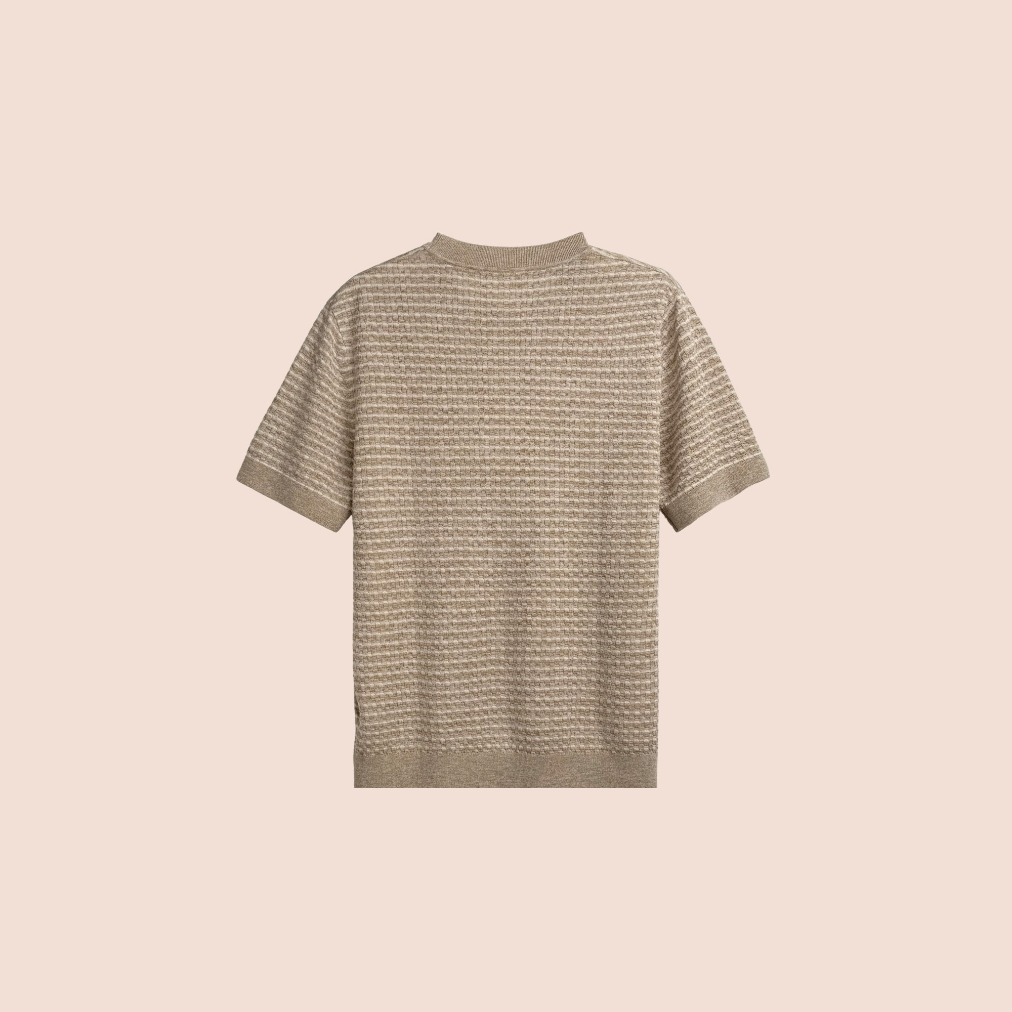 ANGEDODGE Striped Knit Crew Neck T-Shirt — T-Shirts - image 2