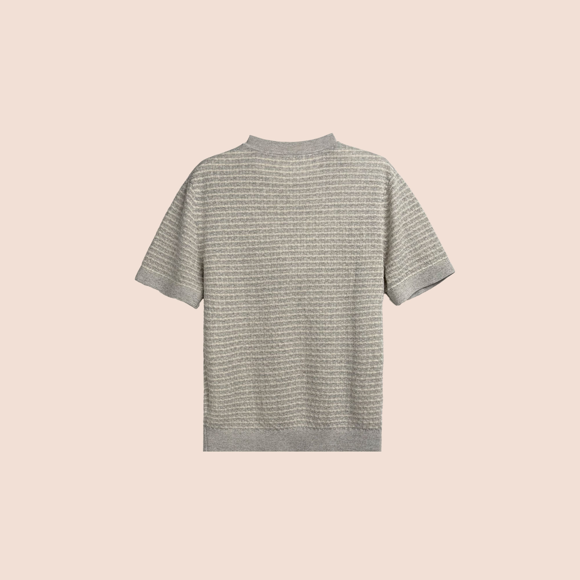 ANGEDODGE Striped Knit Crew Neck T-Shirt — T-Shirts - image 4