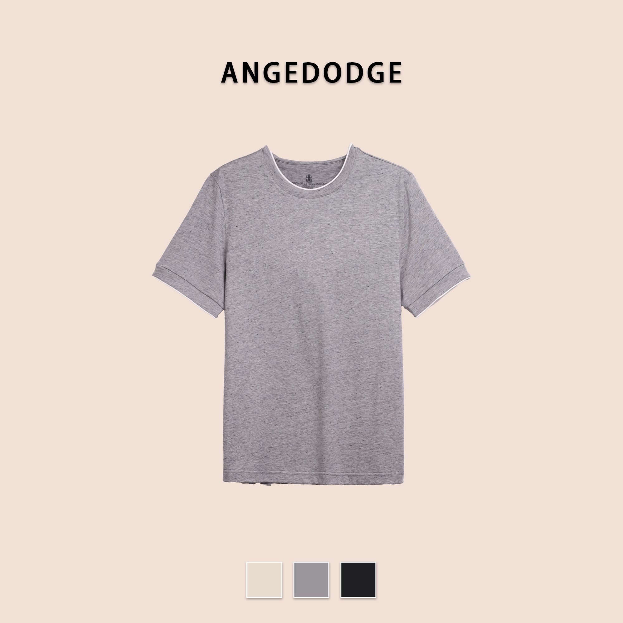 ANGEDODGE Cotton Blend Colorblock T-Shirt — T-Shirts - image 3