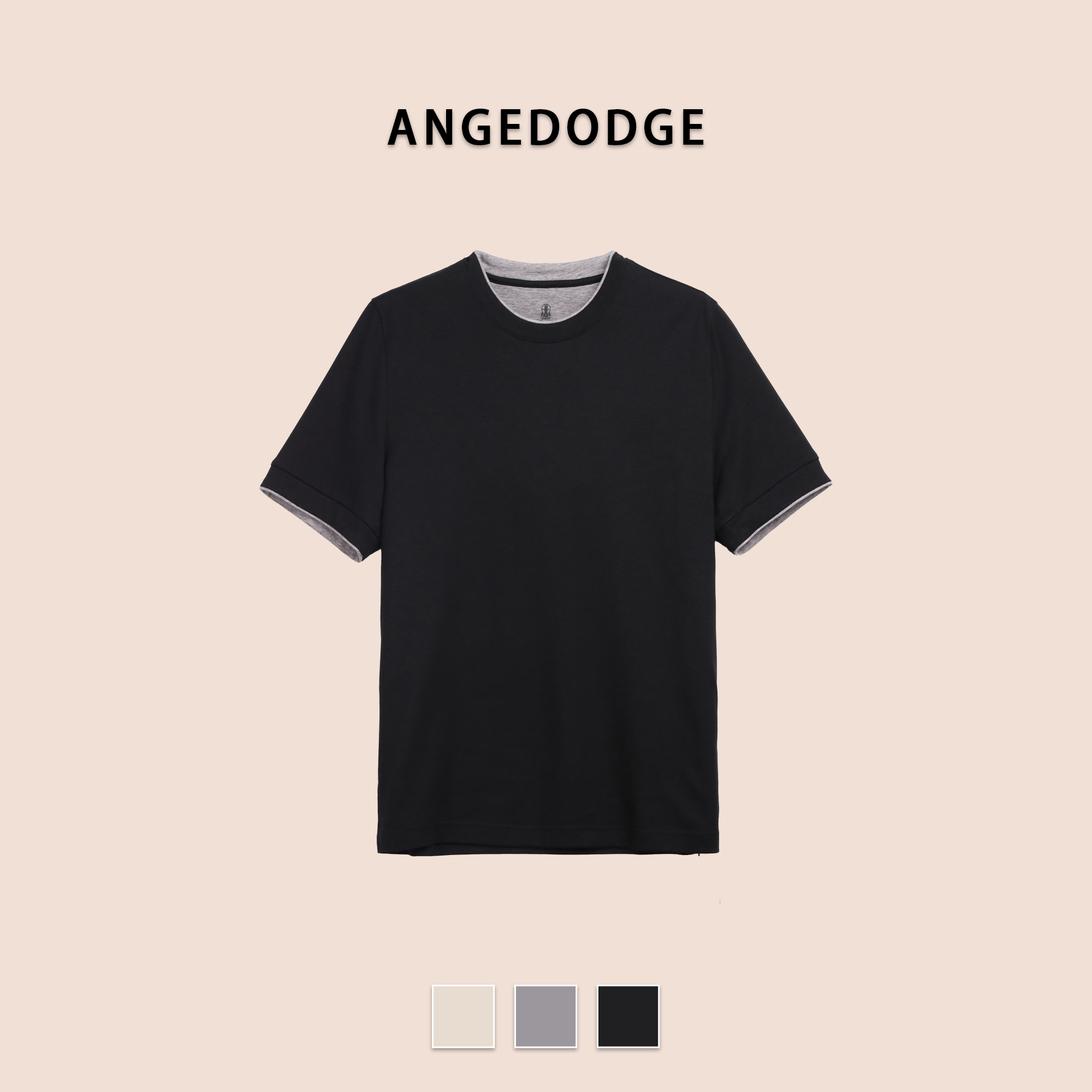 ANGEDODGE Cotton Blend Colorblock T-Shirt — T-Shirts - image 5