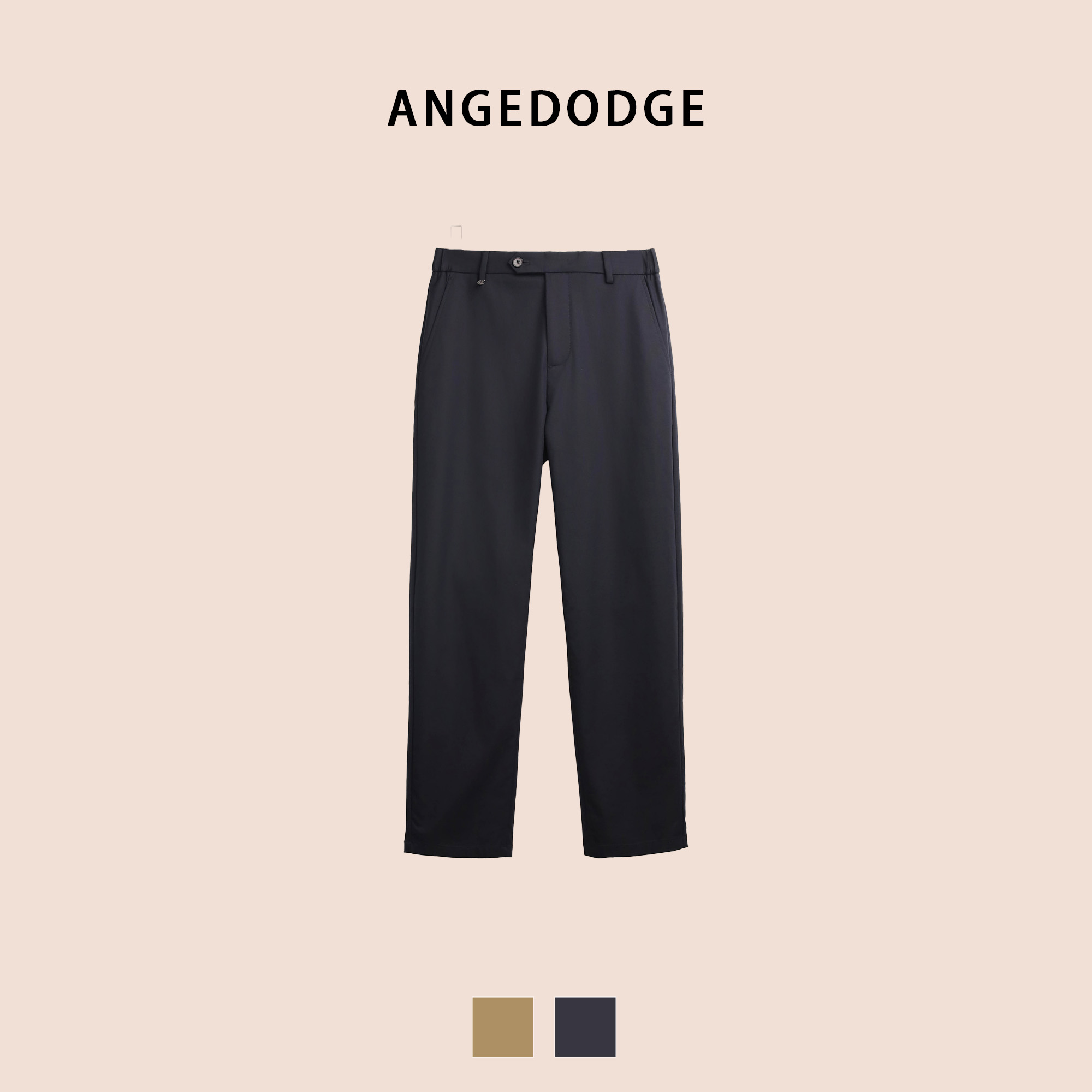 ANGEDODGE Spring-Summer Straight-Leg Black Trousers — Pants - image 1