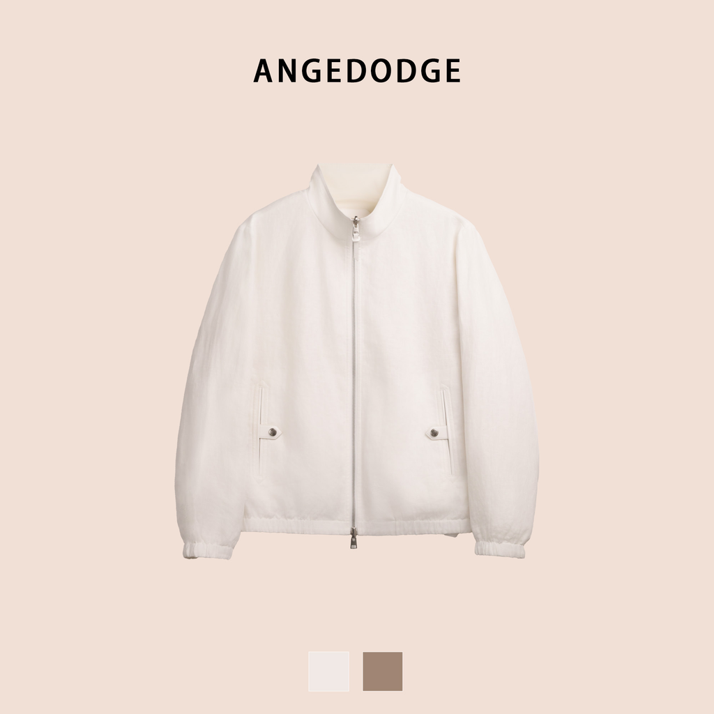 ANGEDODGE Spring Linen Stand Collar Jacket — Jackets - image 1