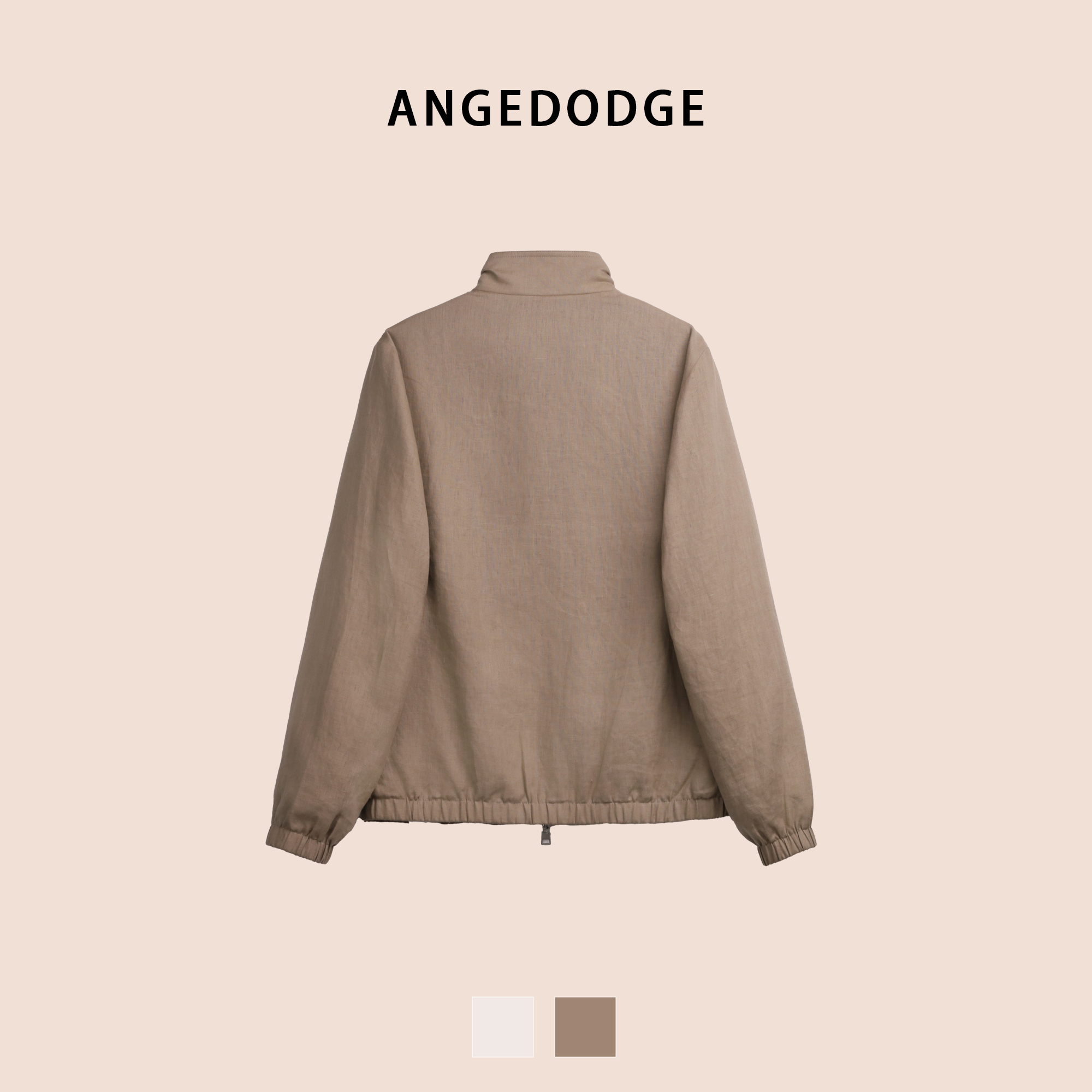 ANGEDODGE Spring Linen Stand Collar Jacket — Jackets - image 4