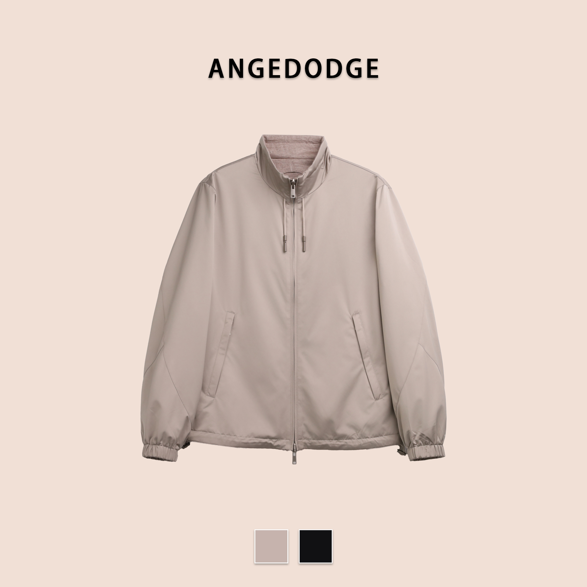ANGEDODGE Spring Silk Blend Relaxed Jacket — Jackets - image 1