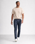 Lightweight Knit Tee - Beige on model