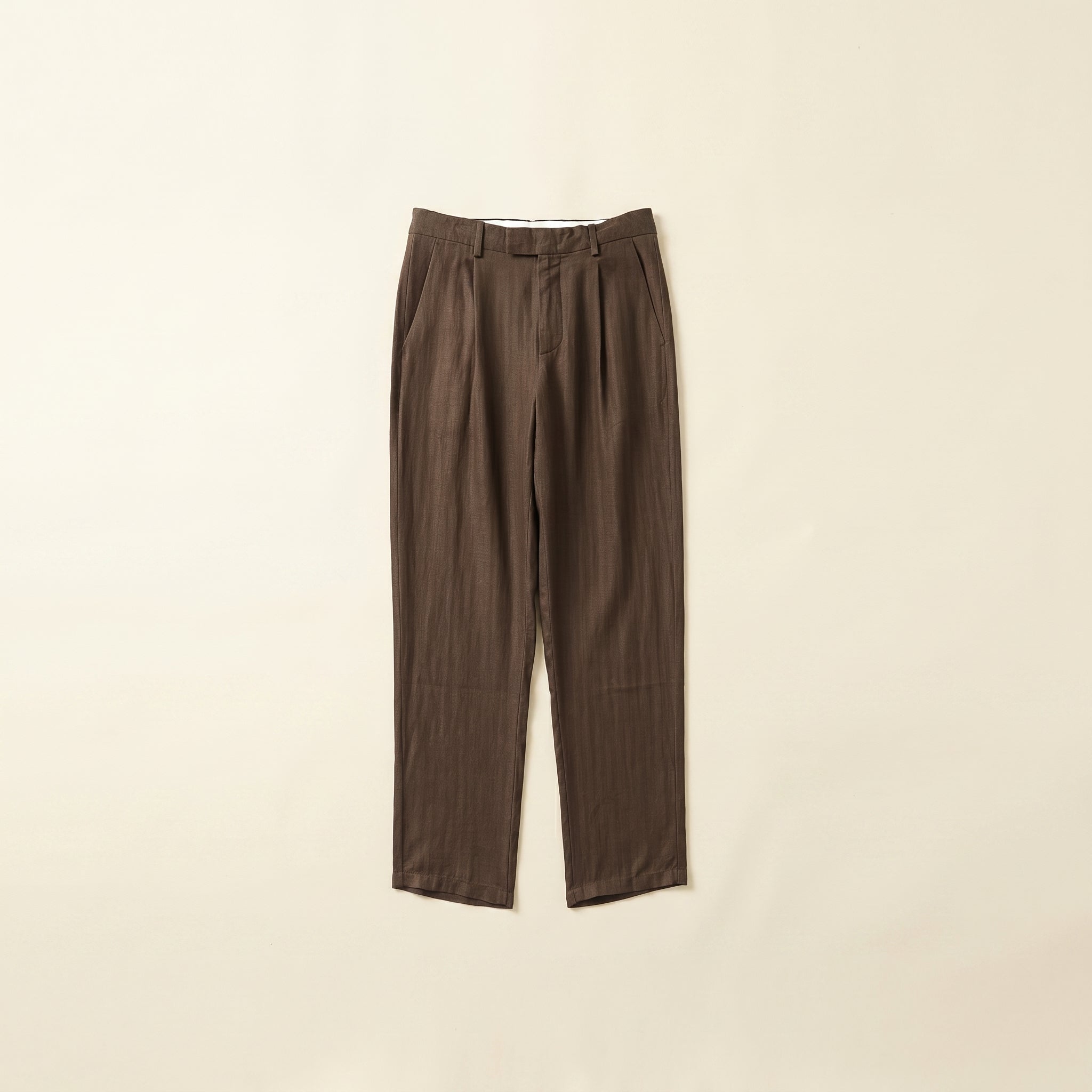 Linen Blend Straight-Leg Trousers
