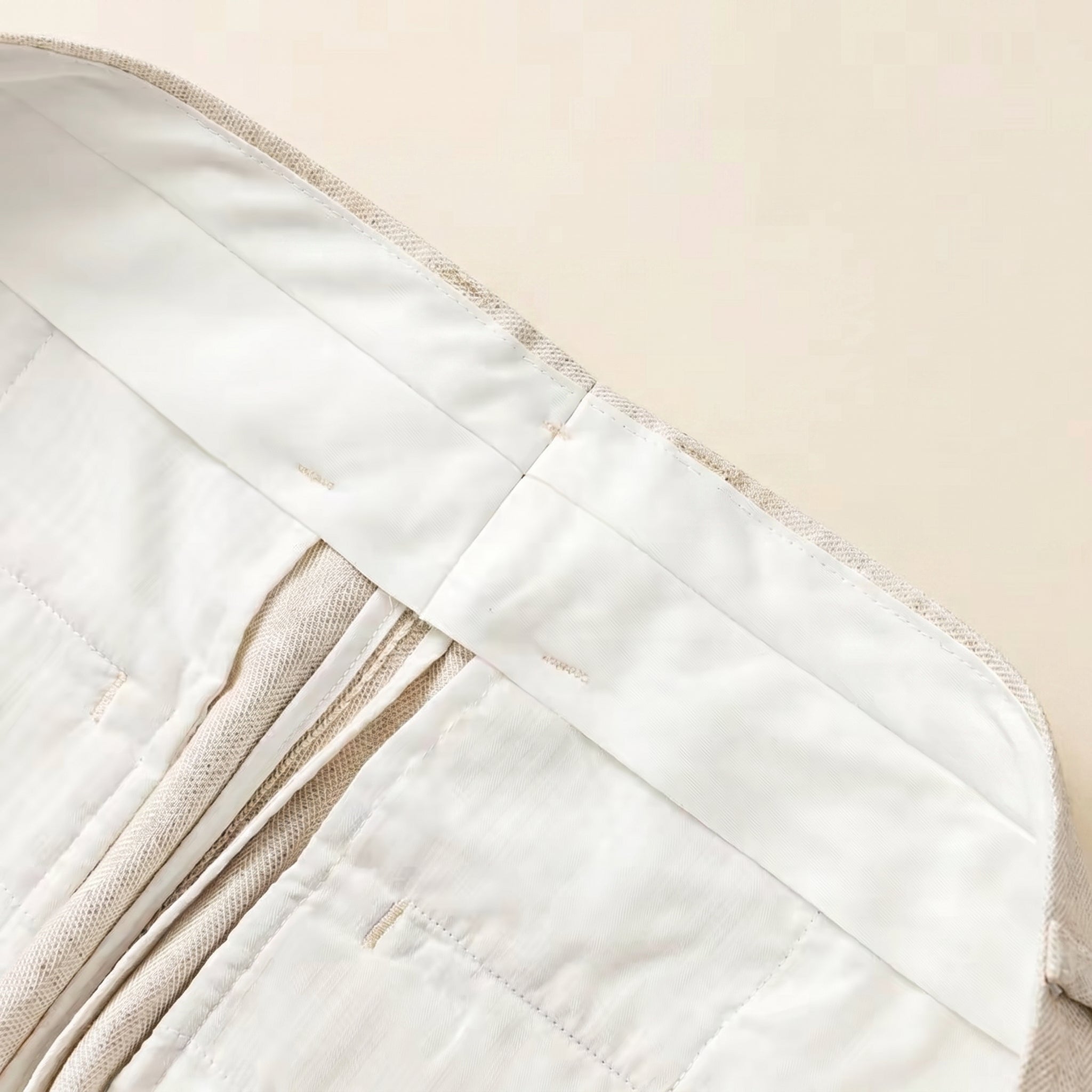 Linen Blend Straight-Leg Trousers