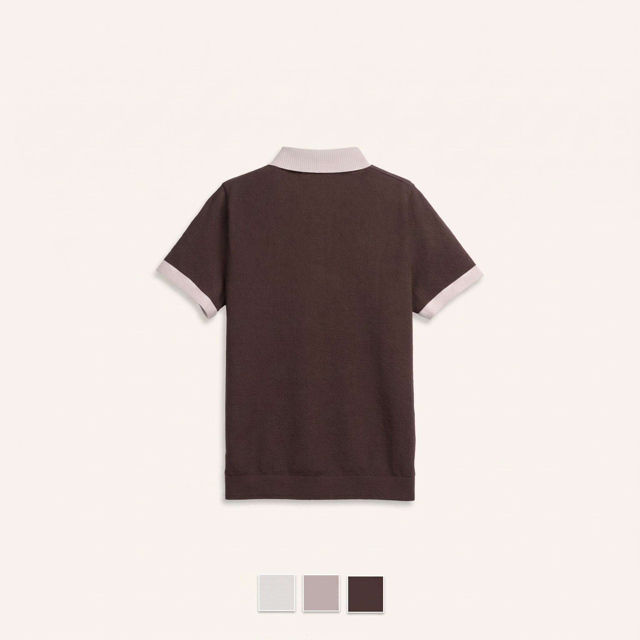 Contrast Collar Knit Polo