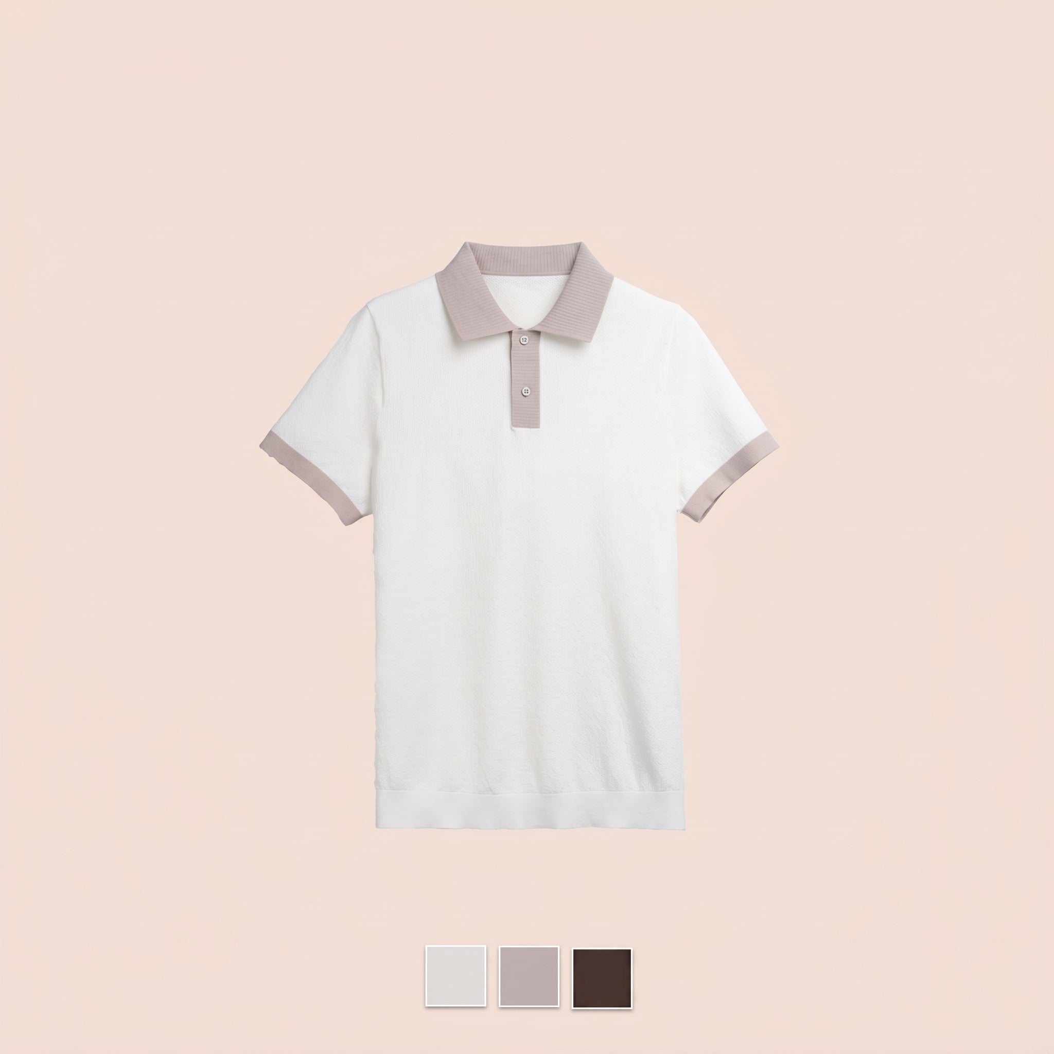 Contrast Collar Knit Polo