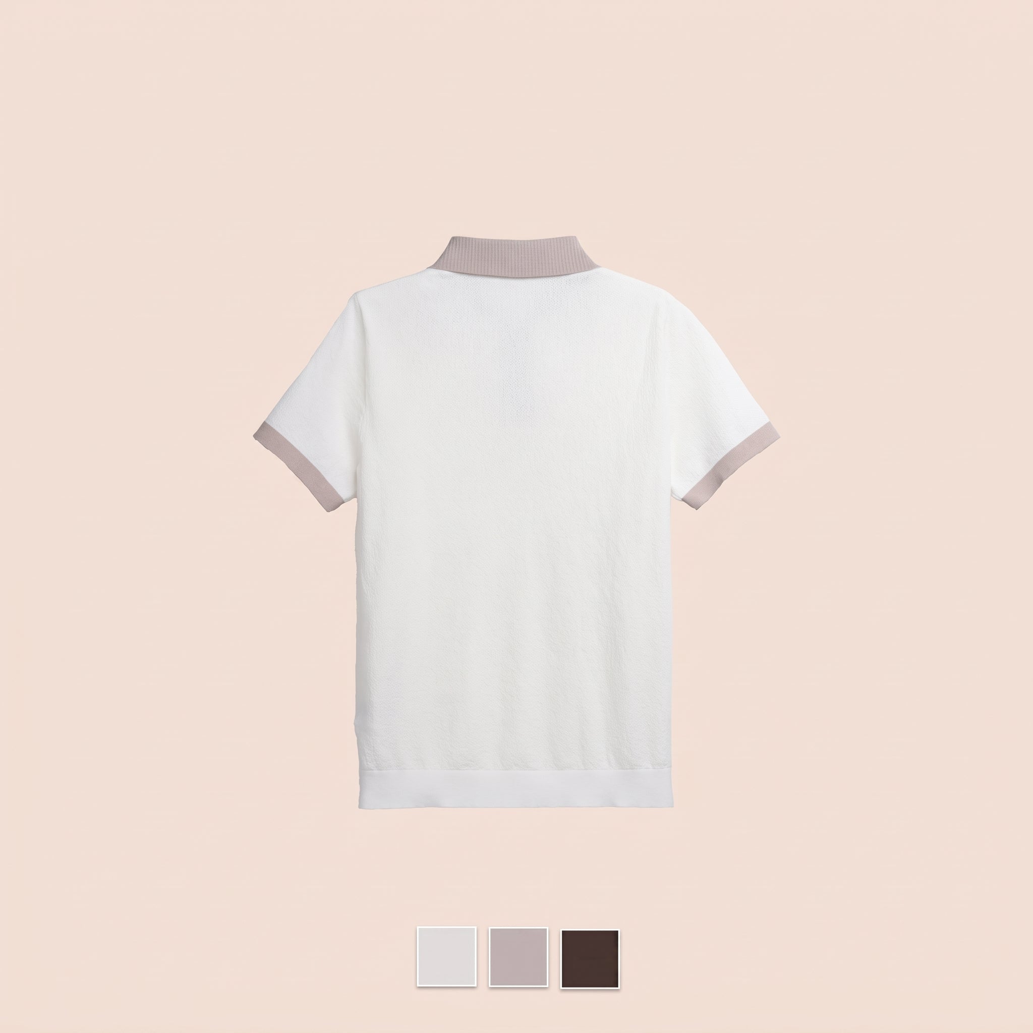 Contrast Collar Knit Polo