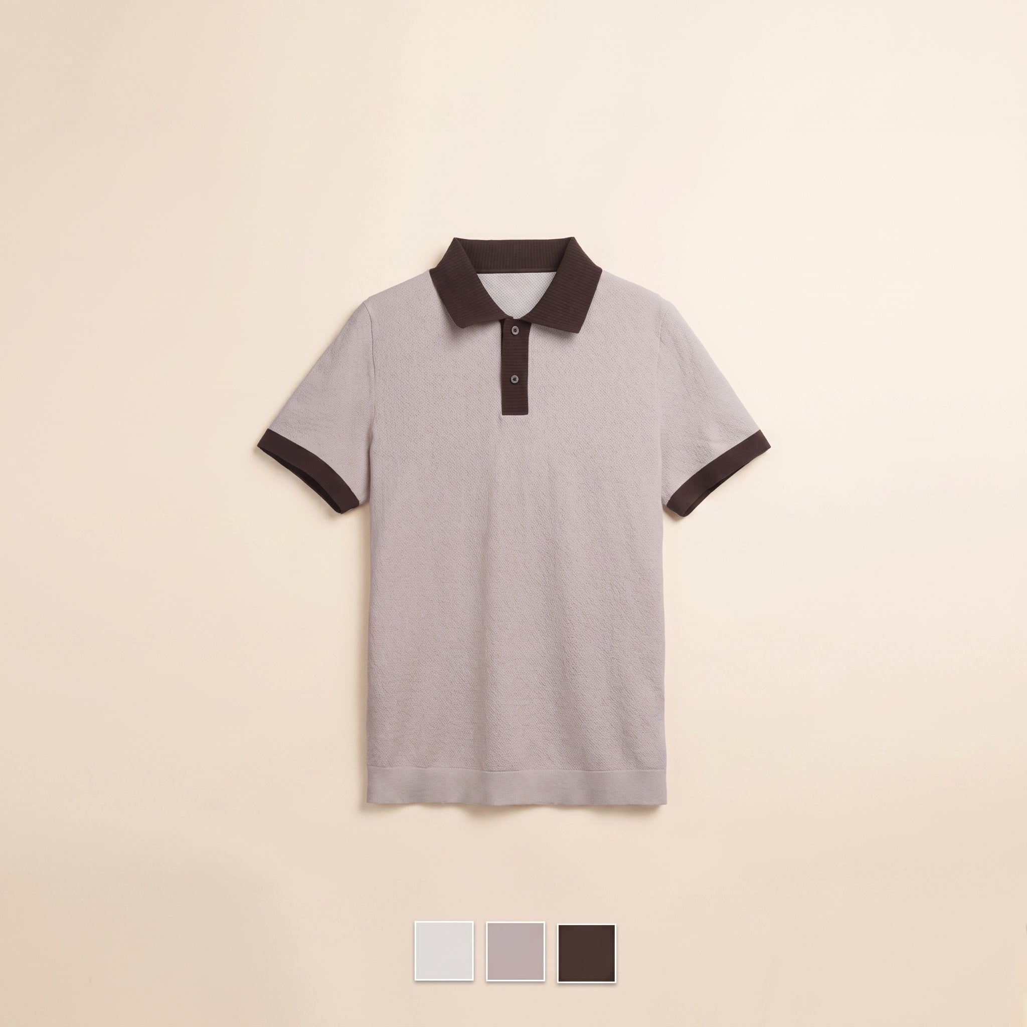 Contrast Collar Knit Polo