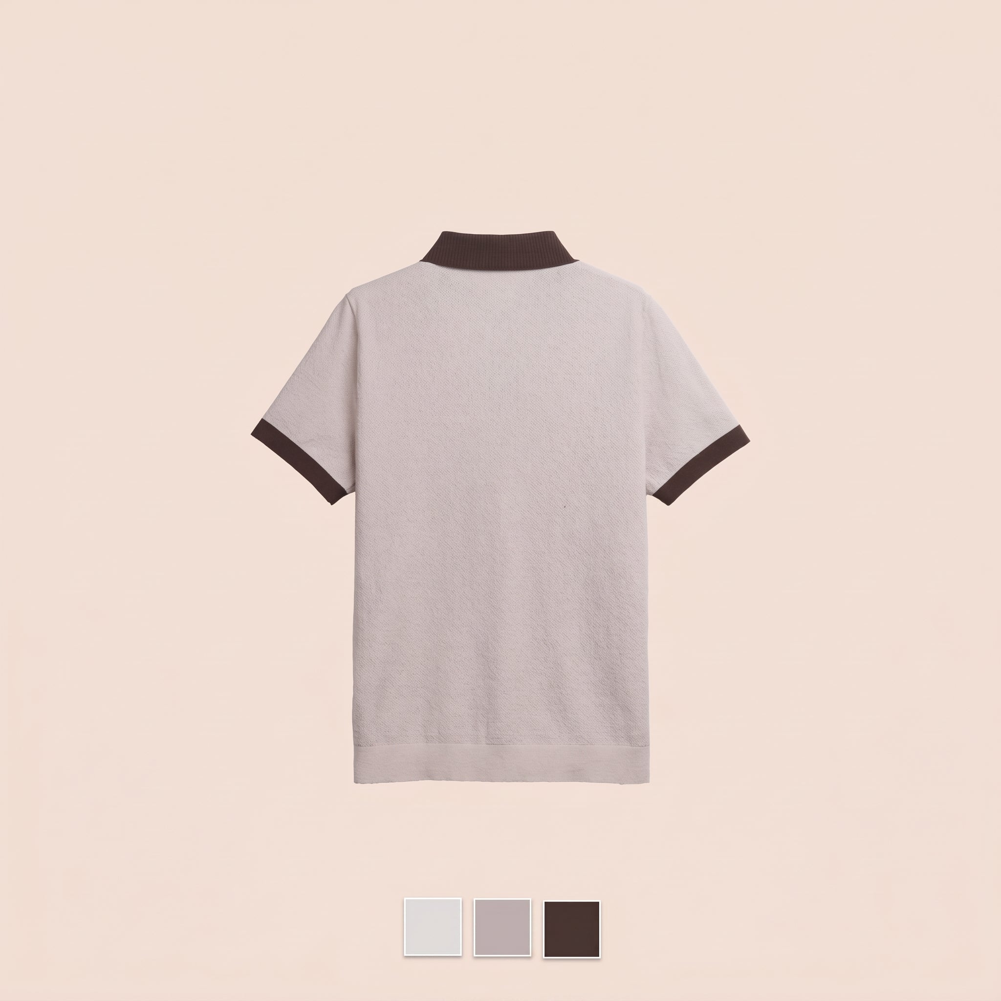 Contrast Collar Knit Polo