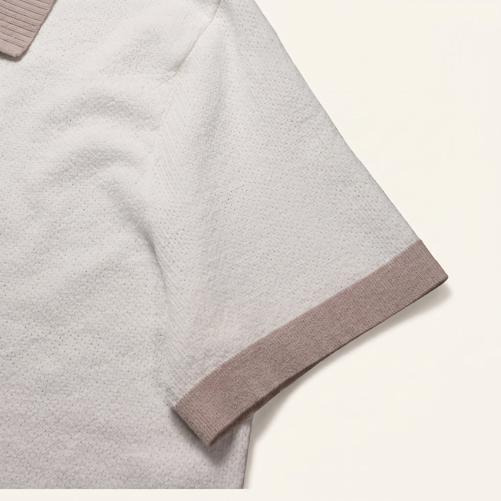 Contrast Collar Knit Polo